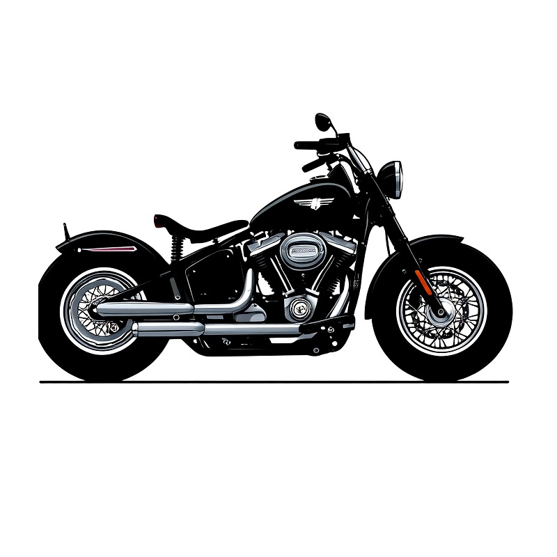 Iron On Patch - Retro Motorcycle Heat Transfer Vinyl HTV