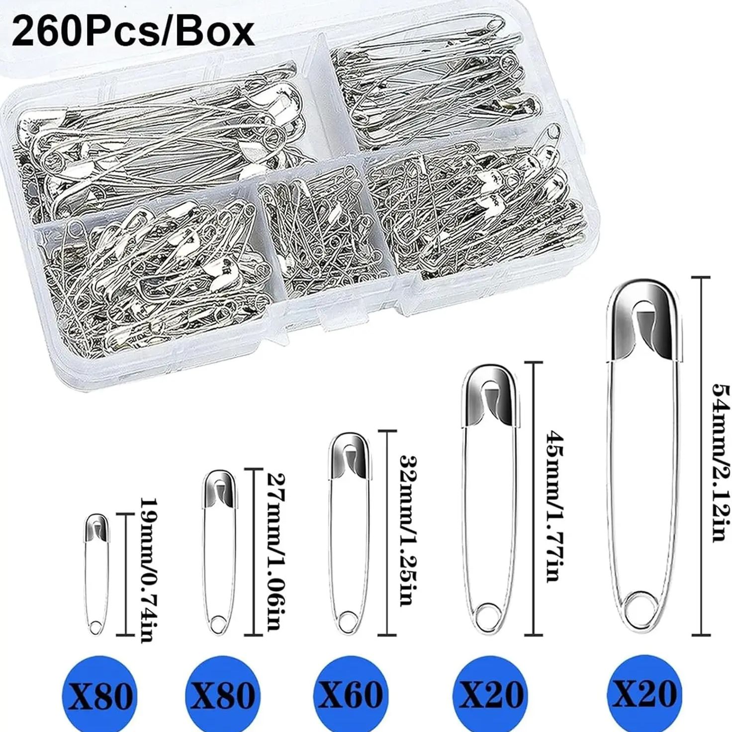 Silver Safety Pins Kit With St - Sewing Tas 评论和价格