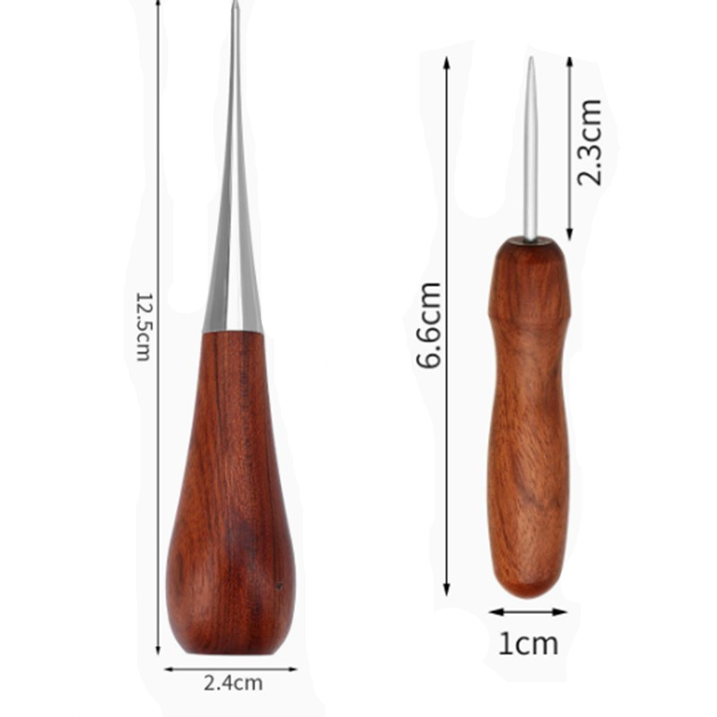 Professional Leather Wooden Ha - Sewing Tas 评论和价格
