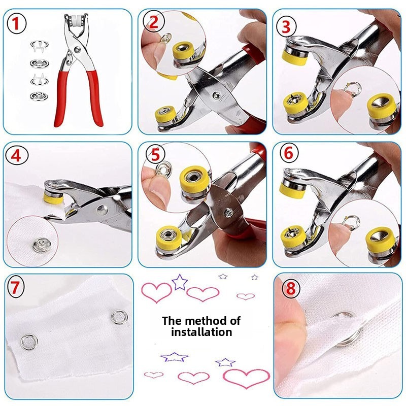 100 Sets Snap Pliers Automatic - Snap Button Plier 评论和价格