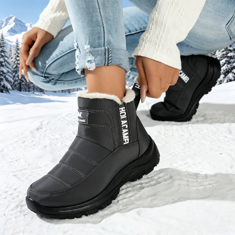 Women's snow boots with thick  - Sewing Fleece 评论和价格