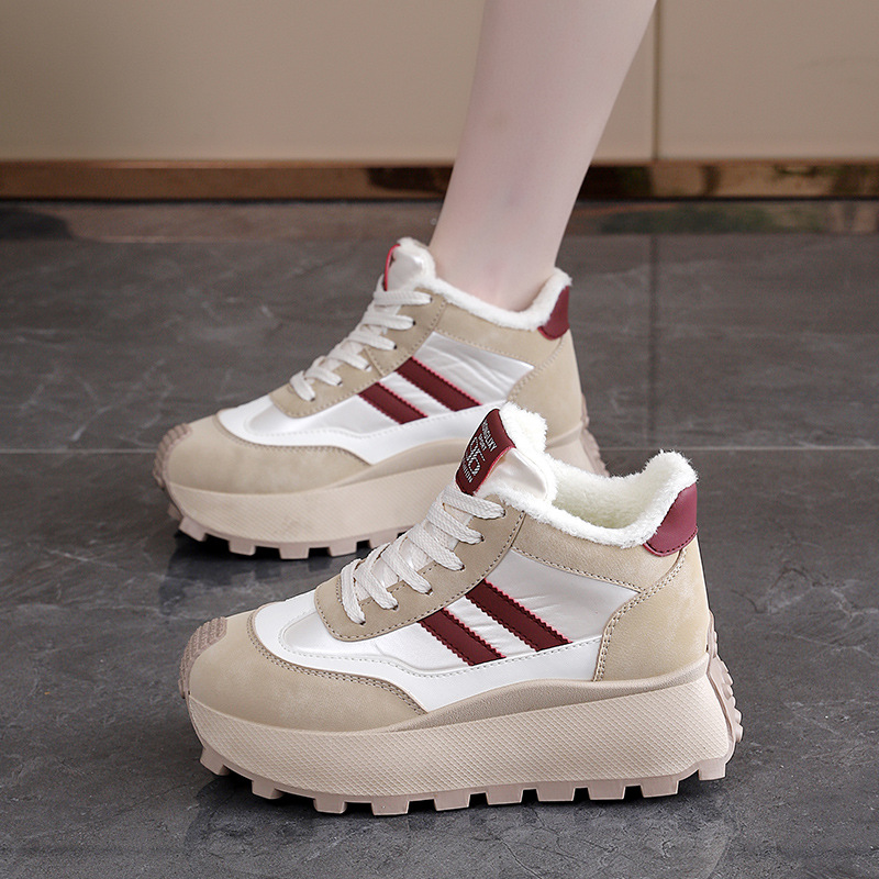 Winter Thick-Soled High-Top Wo - Sewing Fleece 评论和价格