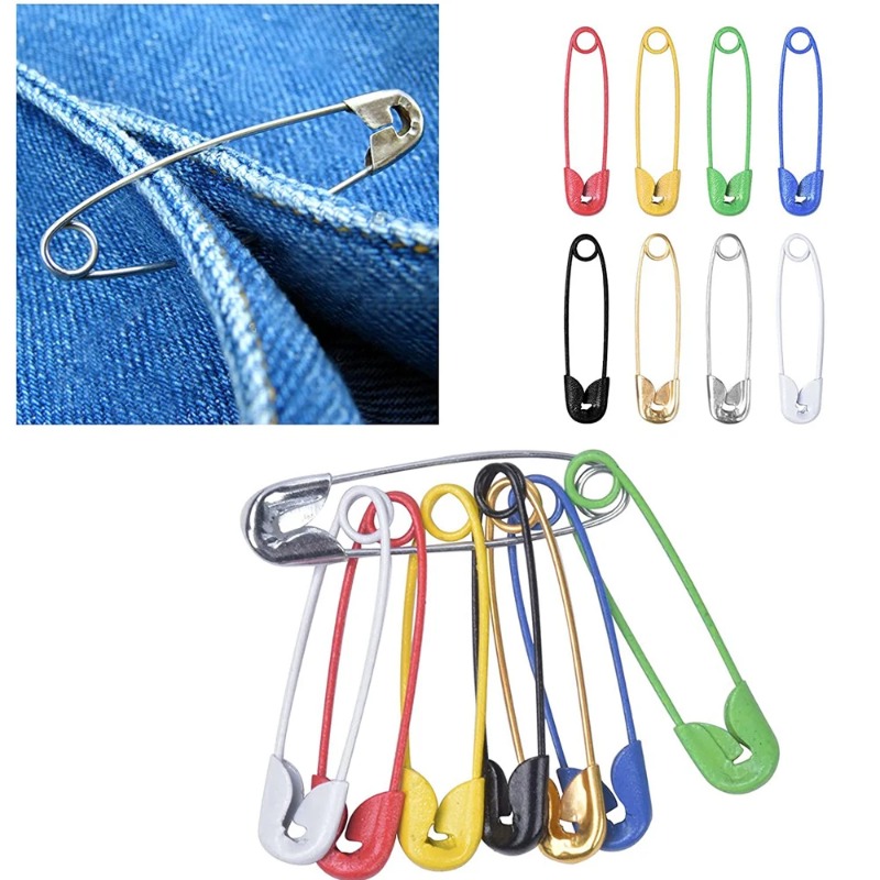 120Pcs Safety Pins Colored Met - Sewing Tas 评论和价格