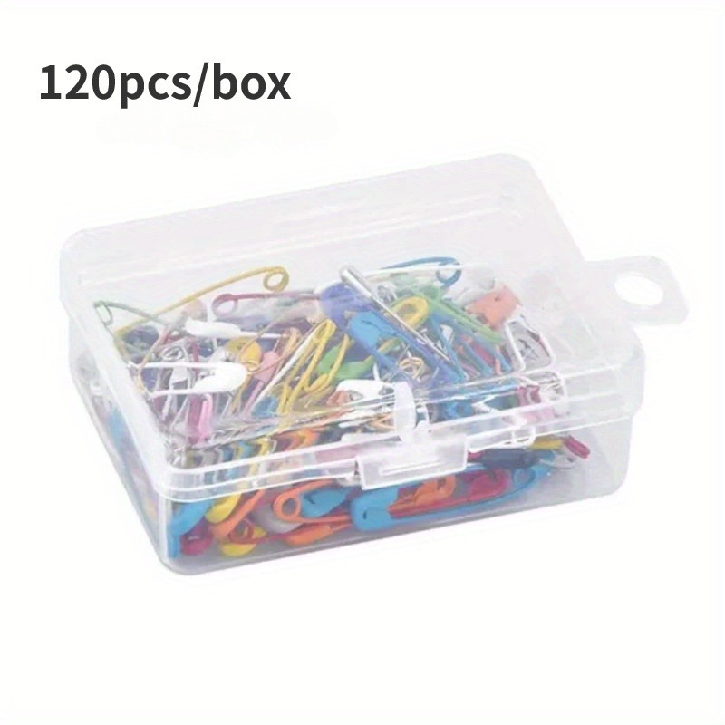 120Pcs Safety Pins Colored Met - Sewing Tas 评论和价格