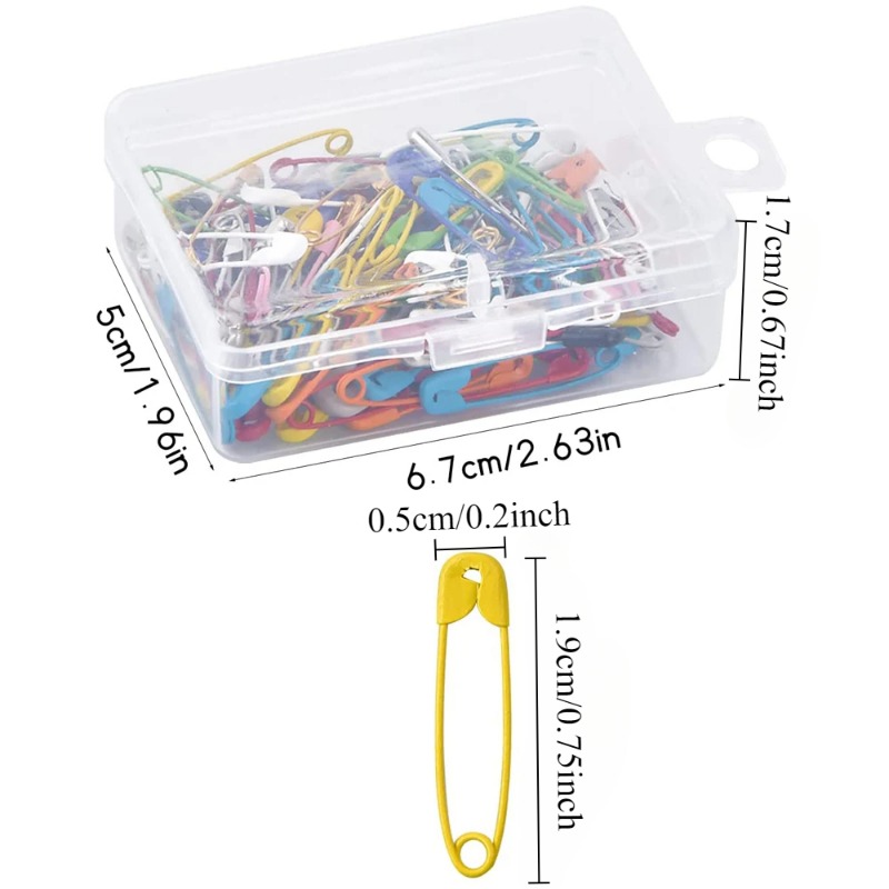 120Pcs Safety Pins Colored Met - Sewing Tas 评论和价格