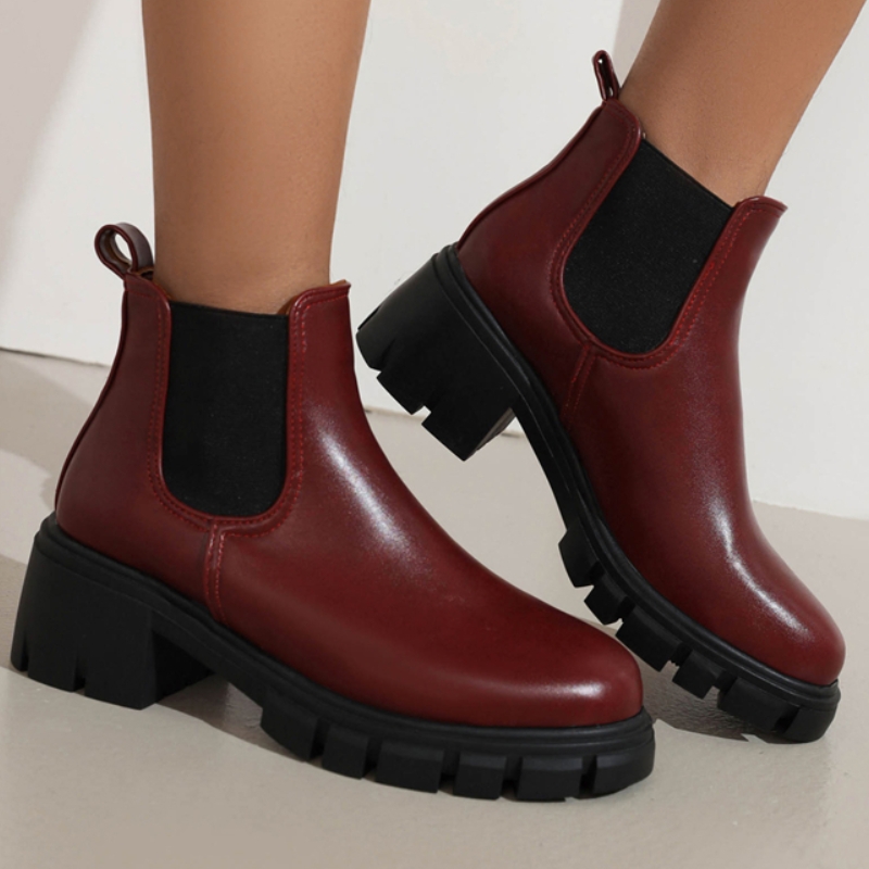 Black Women's Ankle Boots Autu - Sewing Fleece 评论和价格