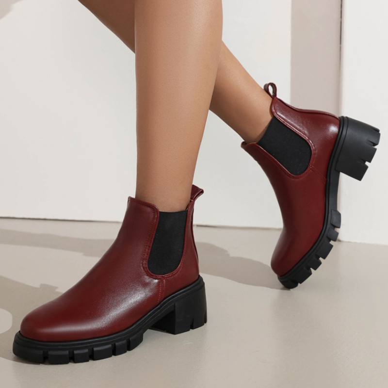 Black Women's Ankle Boots Autu - Sewing Fleece 评论和价格