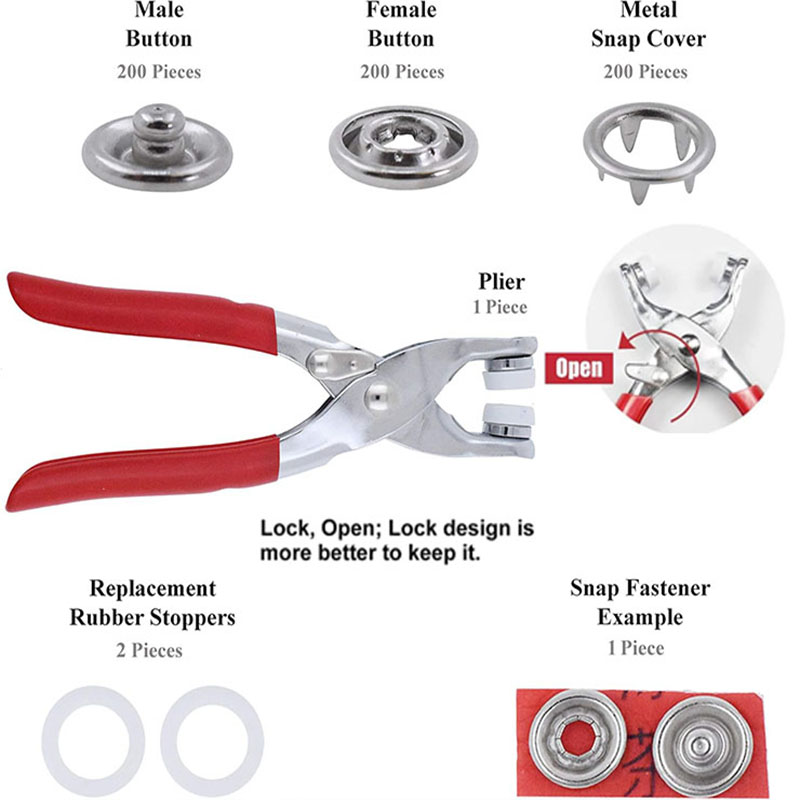 50/100 Metal Prong Snap Button - Snap Button Plier 评论和价格
