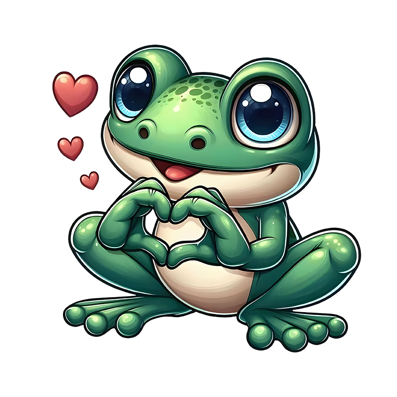 A Cute Cartoon Frog Iron on Tr - Iron On Patch 评论和价格